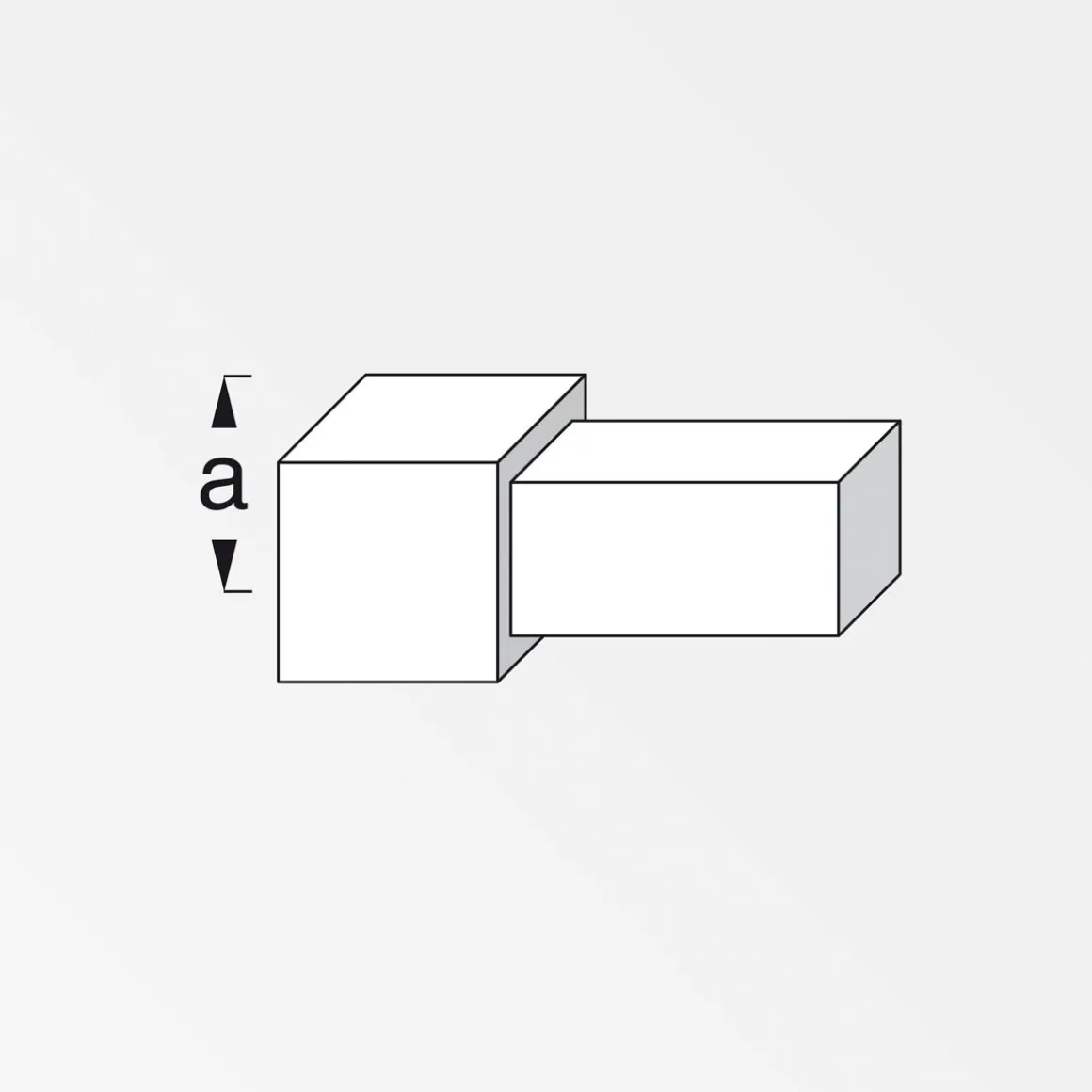 Fundamo Quadrat Eck 10 mm silber