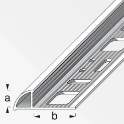 Fundamo Viertelkreisprofil 6 mm 2,5m PVC weiß