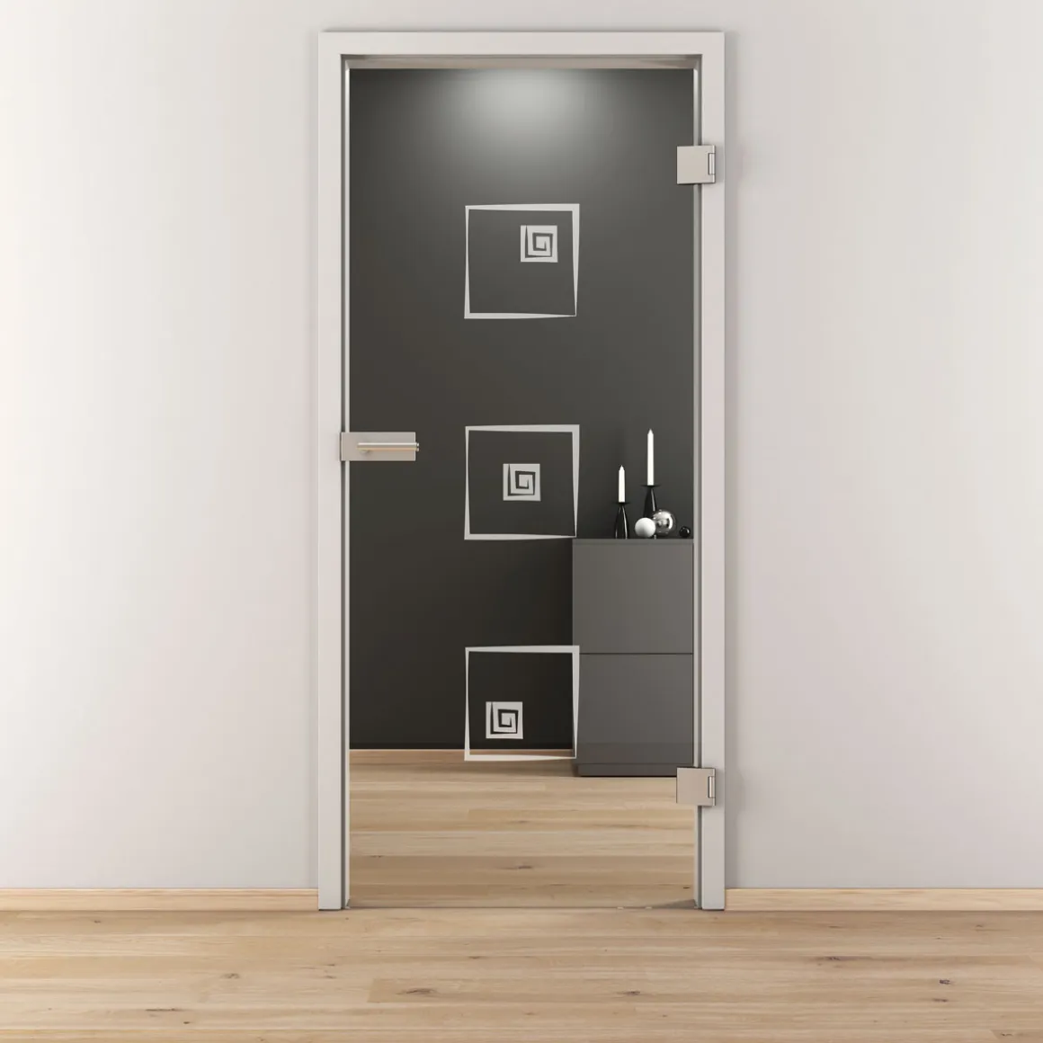 Glasdrehtür NOVA 587 83,4 x 197,2 cm Rechts