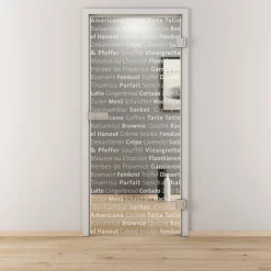 Glasdrehtür NOVA 545 83,4 x 197,2 cm Rechts