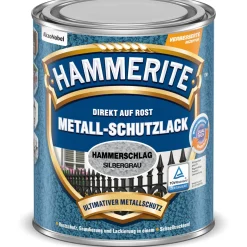 Hammerite Metallschutzlack silbergrau Hammerschlag 2,5 L