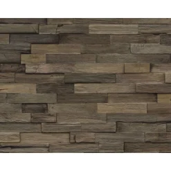 Indo Wandverkleidung Teak Charred 10er-Set