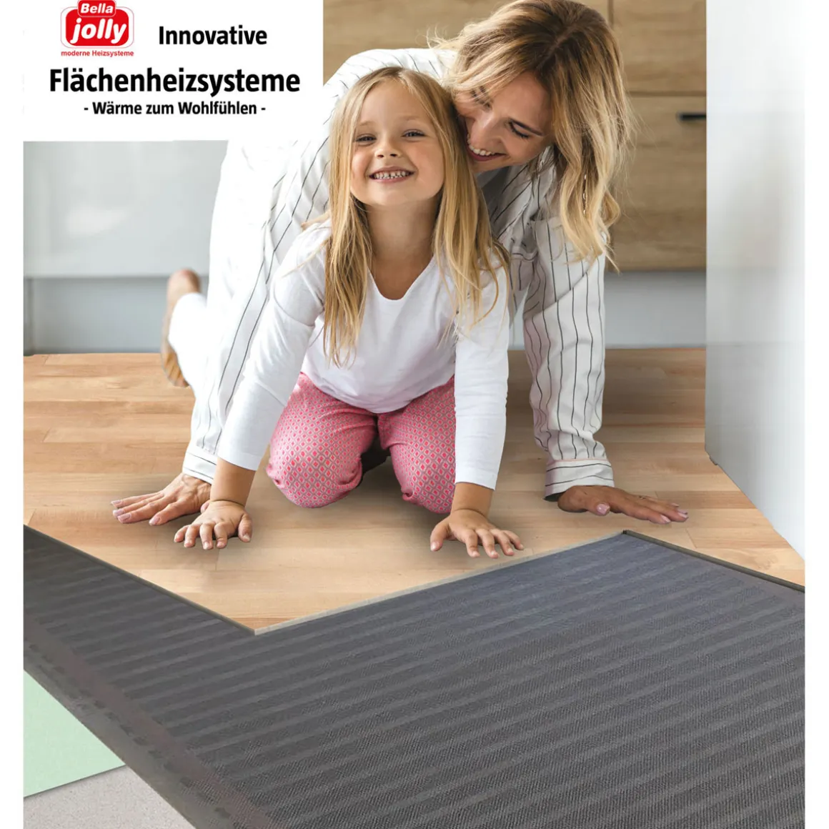 Jollytherm Fußbodenheizung Top-Therm Basic für Laminat/Parkett/Klickvinyl 1,25 m²