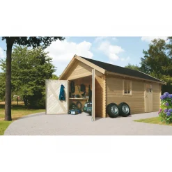 Karibu Blockbohlengarage 40 mm