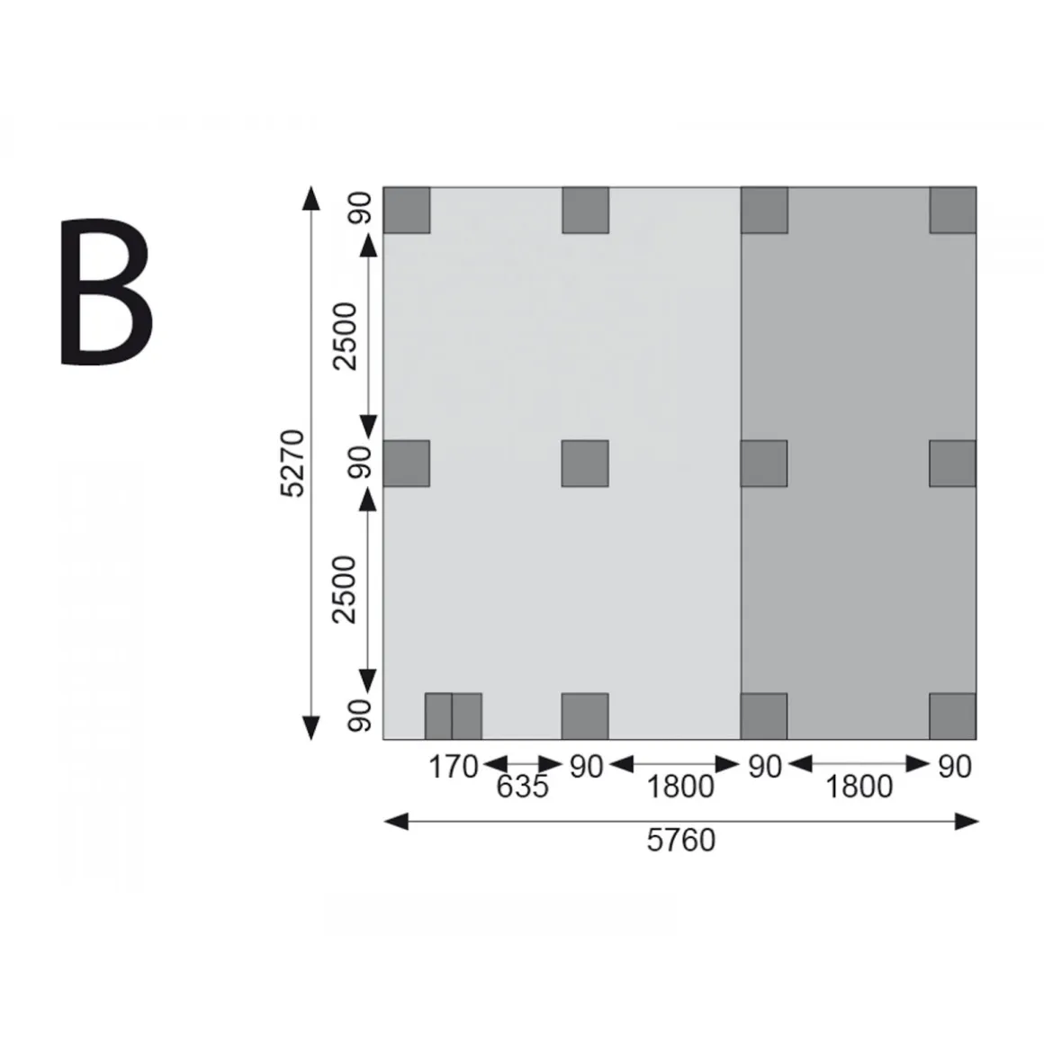 Karibu Doppelcarport Eco 2 Variante B inkl einem Einfahrtsbogen