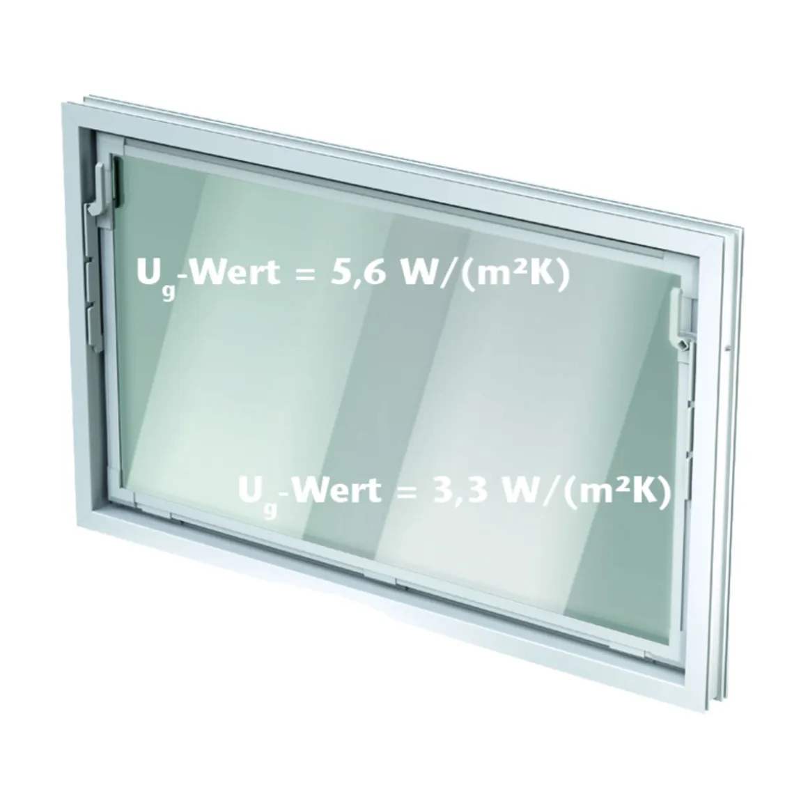 Kippfenster 60 x 40 cm weiß Einfachglas