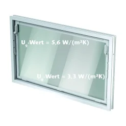 Kippfenster 90 x 60 cm weiß Isoglas 3-Kammer-Profil