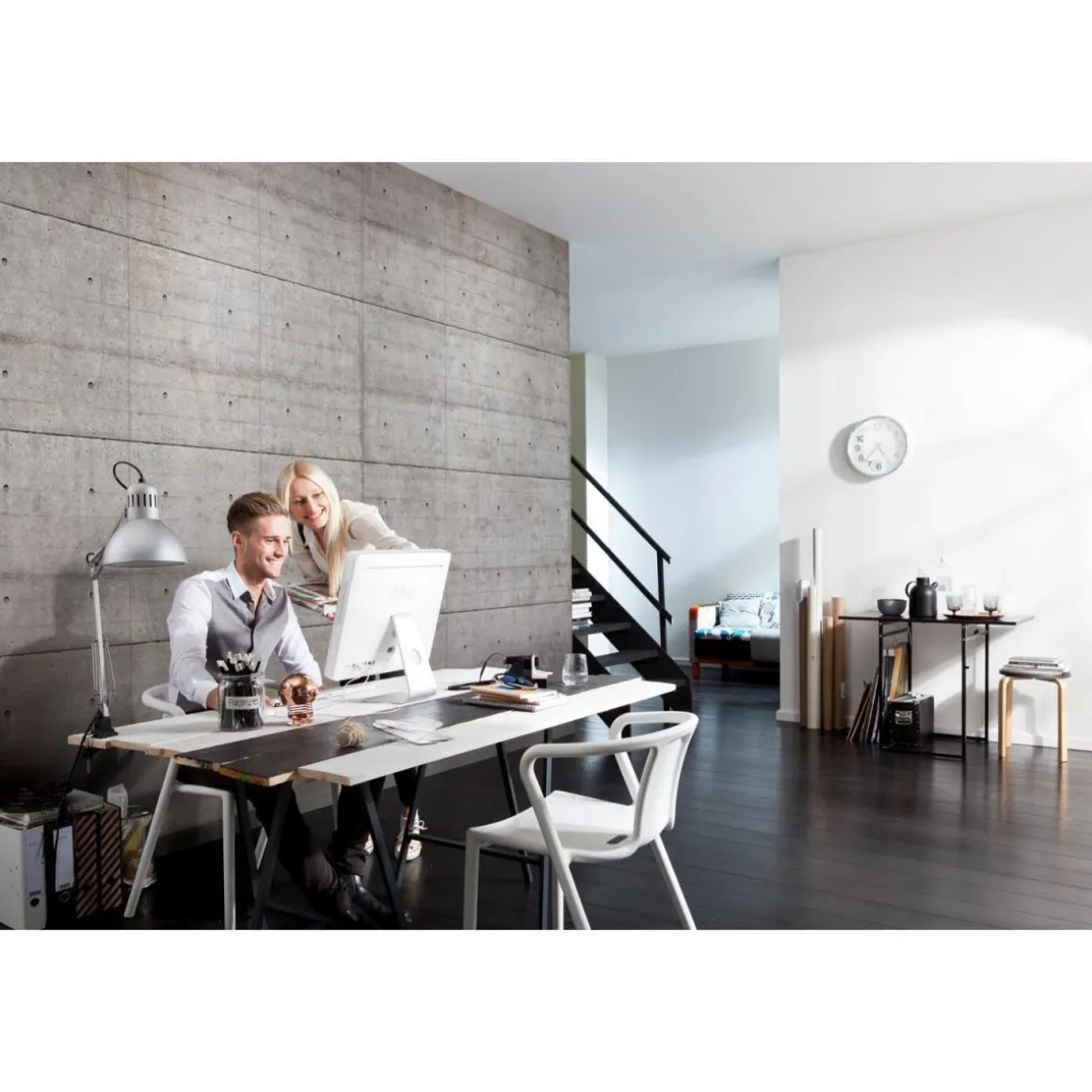 Komar Papier-Fototapete Concrete Blocks 368 x 254 cm