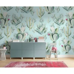 Komar  Vlies Fototapete Cactus Blue 400x250 cm