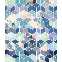 Komar  Vlies Fototapete Geometric Blue 200x250 cm