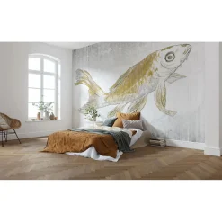 Komar  Vlies Fototapete Golden Koi 400x280 cm