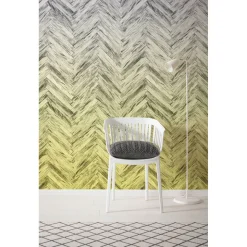 Komar Vlies Fototapete Herringbone Yellow 400x250 cm