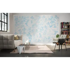 Komar Vlies Fototapete Mickey Sketches 400x250 cm