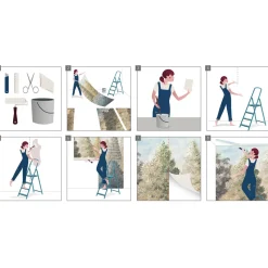 Komar  Vlies Fototapete Squares Dropping 500x280 cm