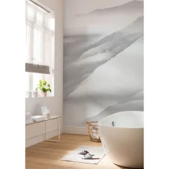 Komar Vlies Fototapete White Noise Mountain 200x280 cm