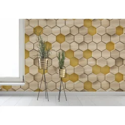 Komar  Vlies Fototapete Woodcomb Birch 400x250 cm