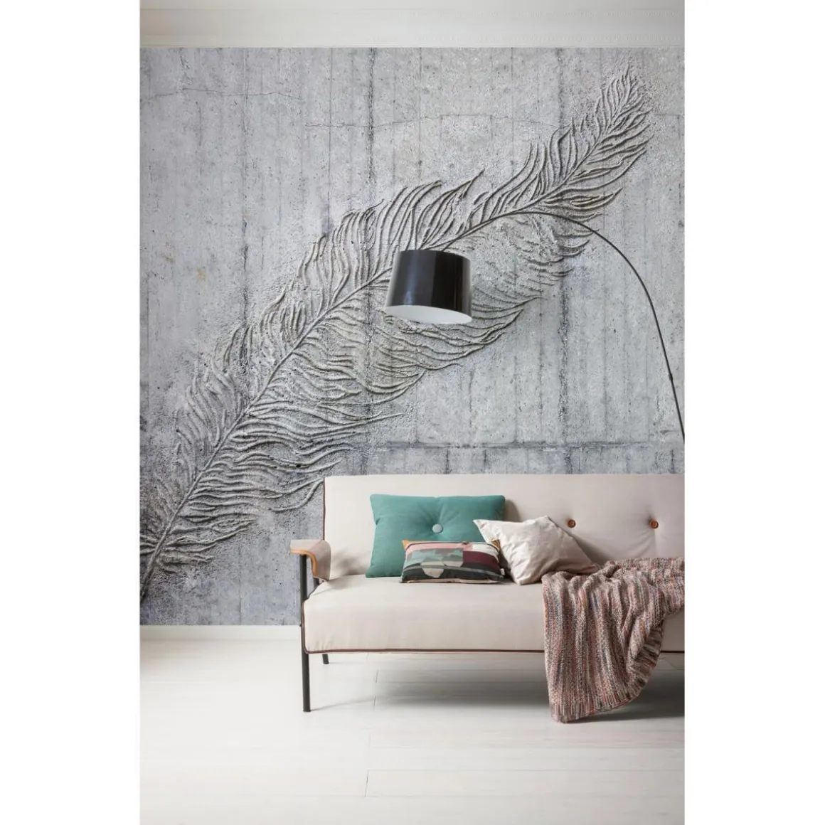 Komar Vlies-Fototapete Betonfeder 3-teilig 300 x 250 cm