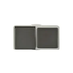 Kombi. A/W-Steckdose AP grau lose