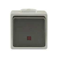 Kontroll-Wechelschalter AP gr./dklgr.