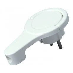 Kopp Extraflacher Winkelstecker weiß 1,5 mm²