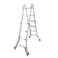 Krause Teleskopleiter TeleVario mit Holmverlängerung 4 x 4 Sprossen