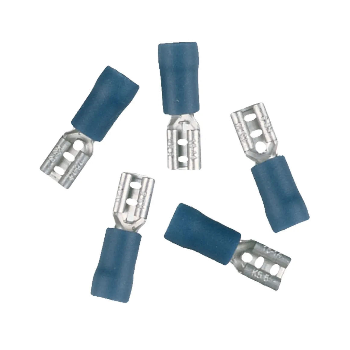 Krone Flachsteckhülsen blau 5 St.