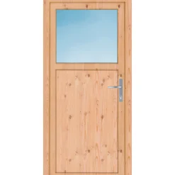 Kunststoff-Nebeneingangstür F02/F02 Easy R Fichte 98 x 200 cm