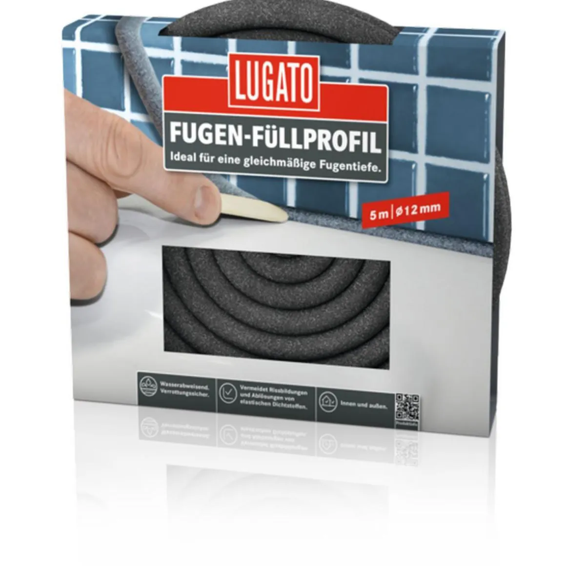 Lugato Fugen-Füllprofil 12 mm 5 m