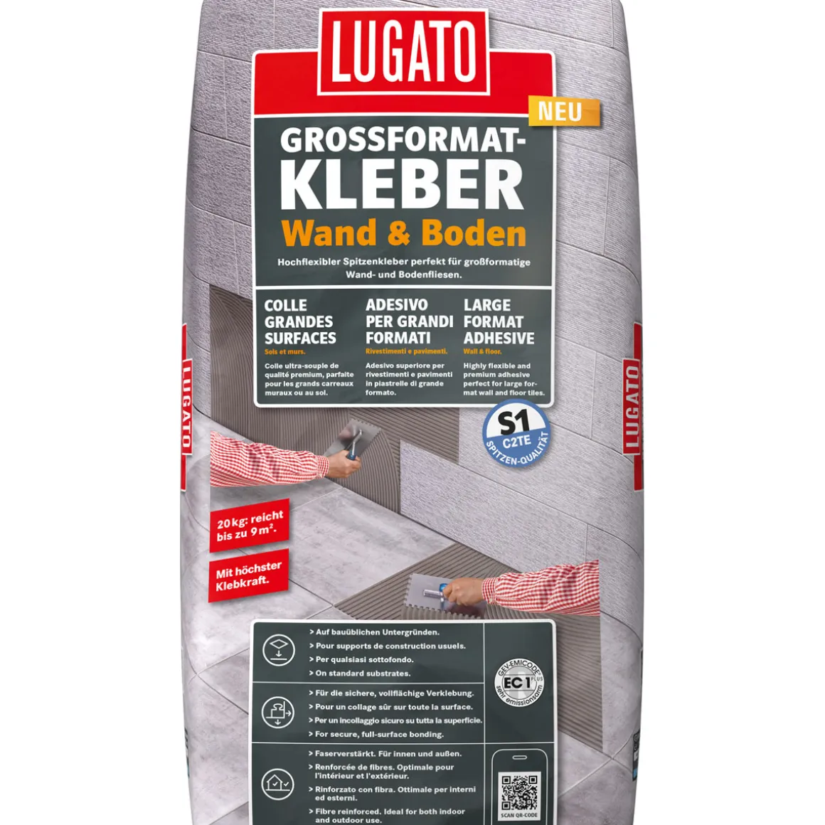 Lugato Grossformat-Kleber Wand+Boden 20kg