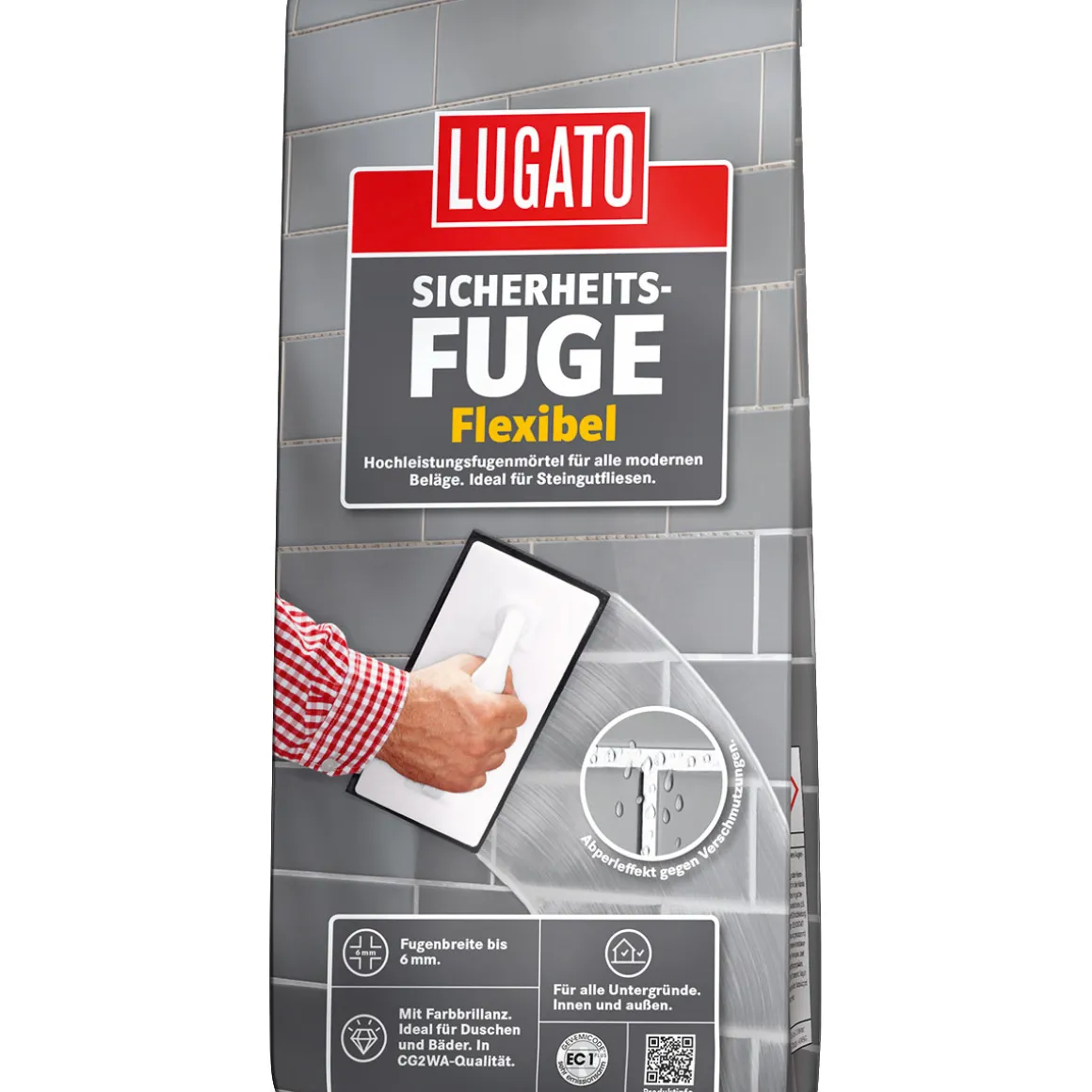 Lugato Sicherheitsfuge flexibel 1kg weiss