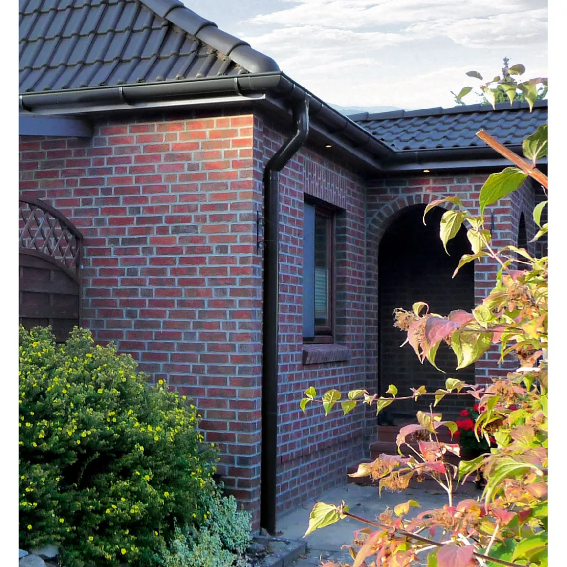 Marley Dachrinne RG 100 Kunststoff halbrund 2m anthrazit