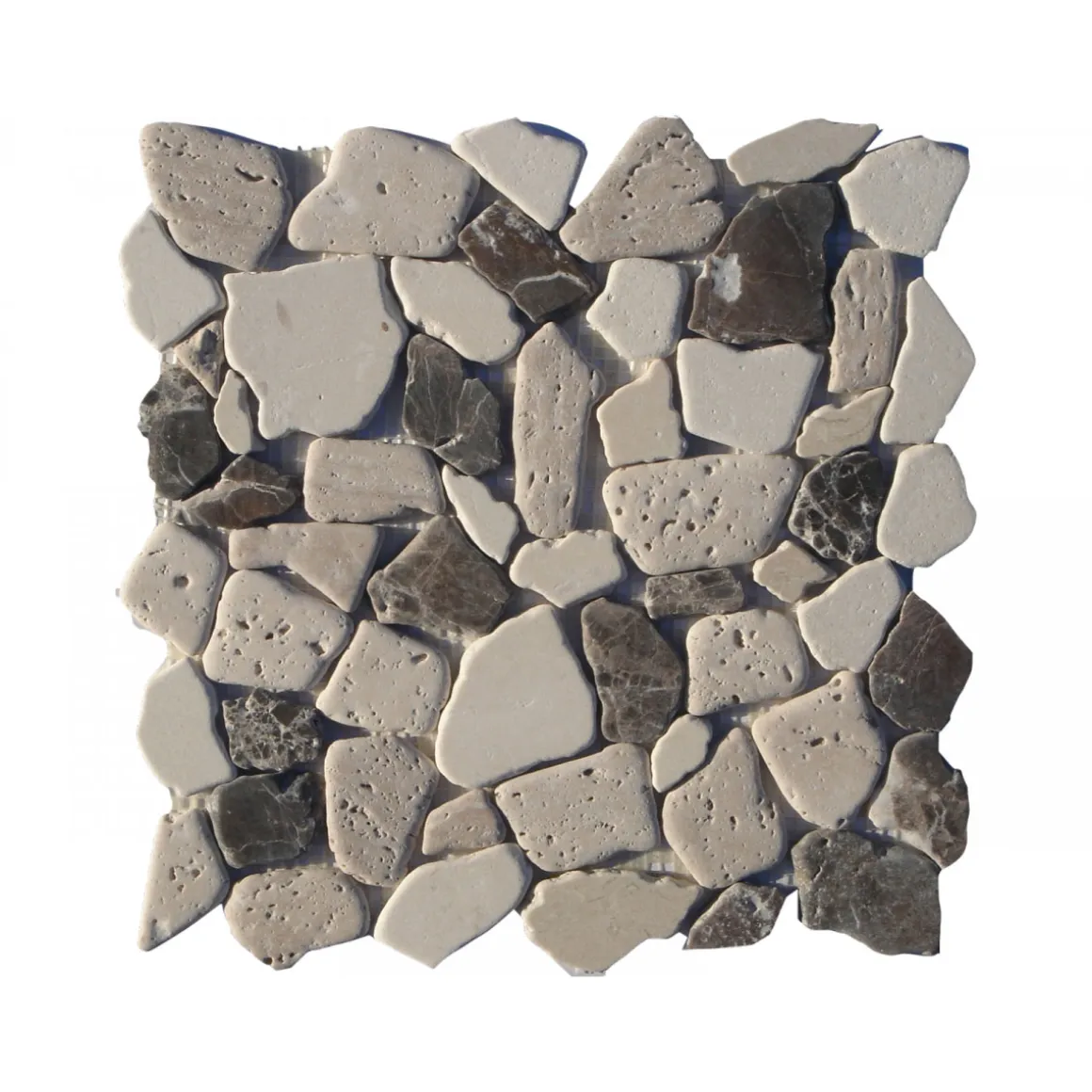 Marmor-Polymosaik Bianc/Travertin/Java