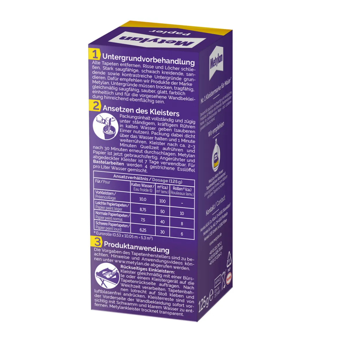 Metylan Tapetenkleister Papier 125 g