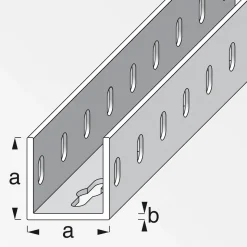 MyTool  U-Profil Logika 35,5 x 35,5 mm 1m verzinkt