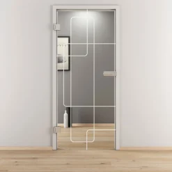 Novadoors Glasdrehtür NOVA 553 klar 70,9 x 197,2 cm Links