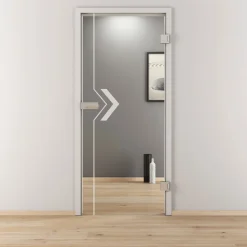 Novadoors Glasdrehtür NOVA 599 klar 70,9 x 197,2 cm Rechts