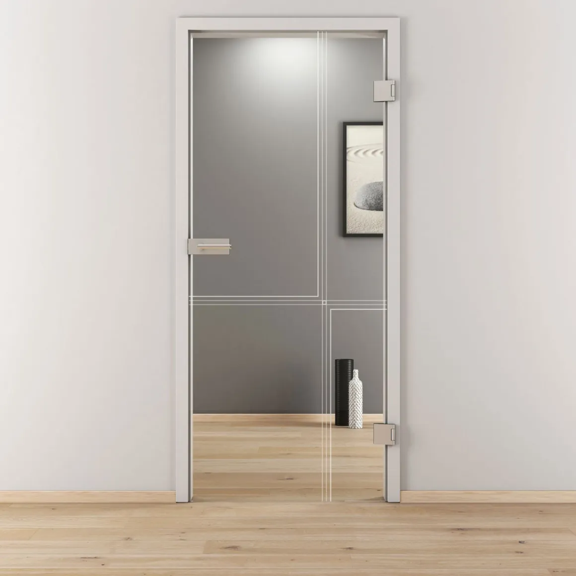 Novadoors Glasdrehtür NOVA 610 klar 83,4 x 197,2 cm Rechts