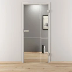 Novadoors Glasdrehtür NOVA 610 klar 83,4 x 197,2 cm Rechts