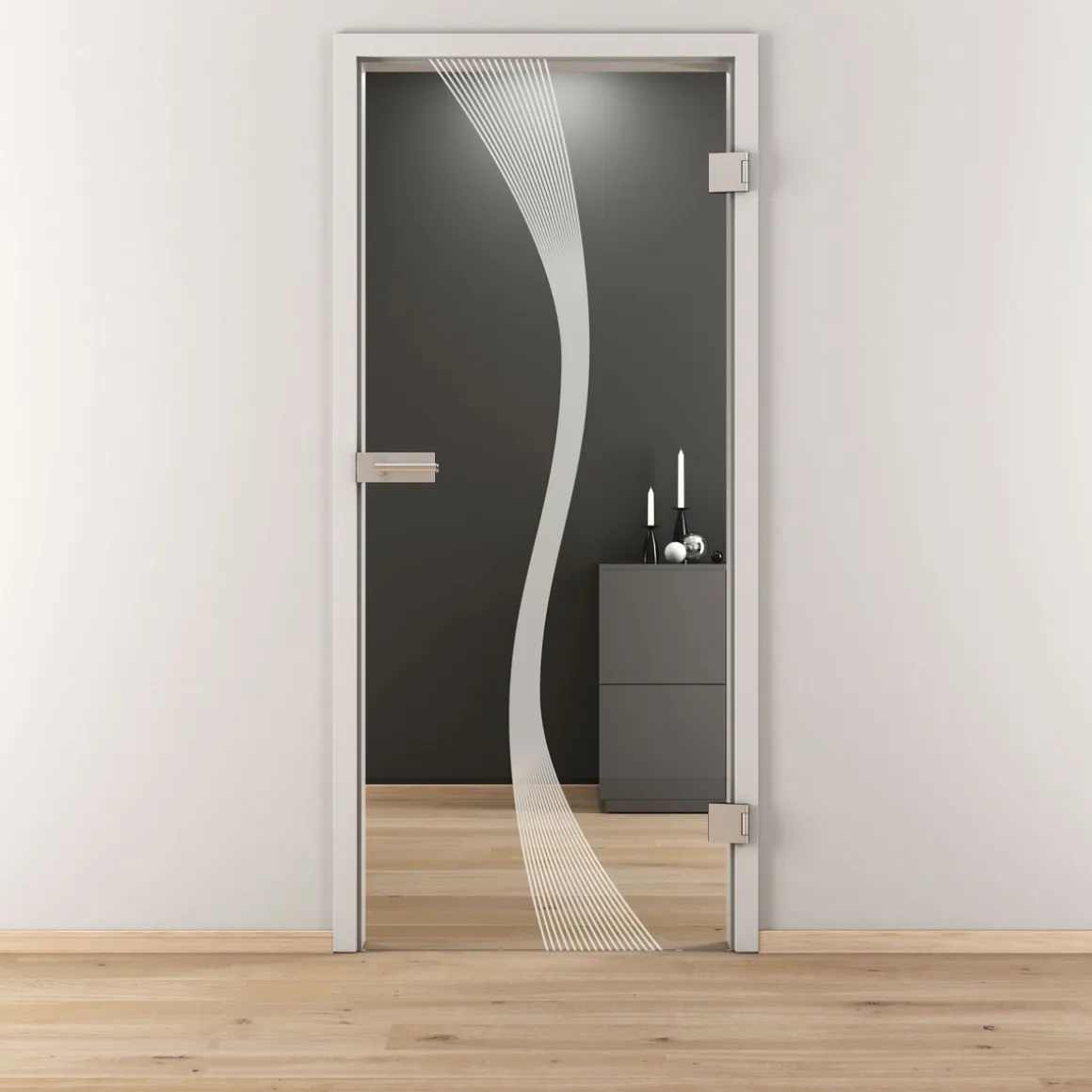 Novadoors Glasdrehtür NOVA 583 klar 95,9 x 197,2 cm Rechts