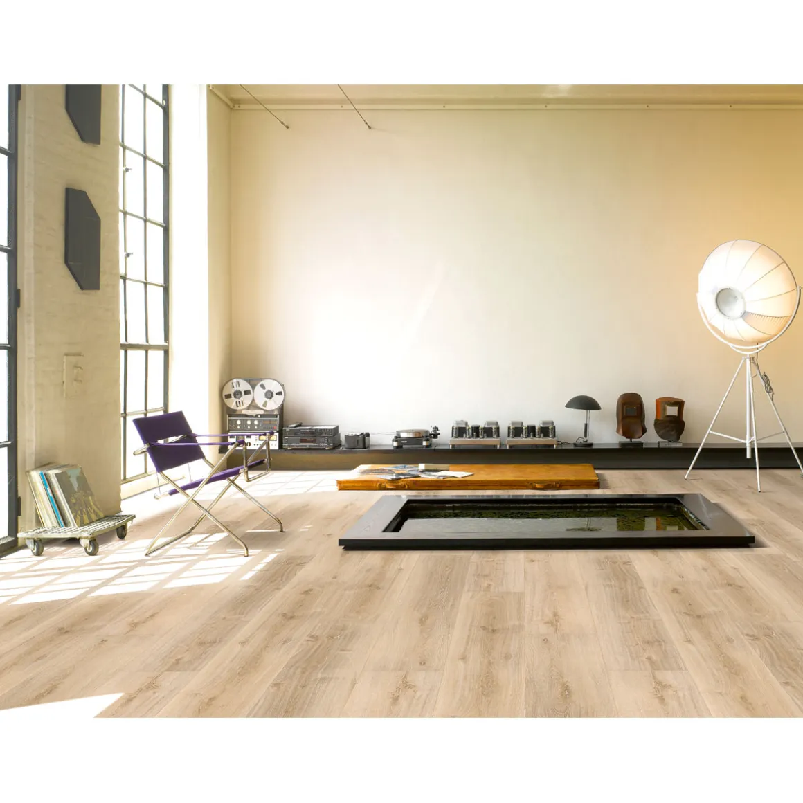 Parador Vinylboden Basic 5.3 Eiche Royal hell gekälkt gebürstete Struktur 22,5 x 120,9 cm