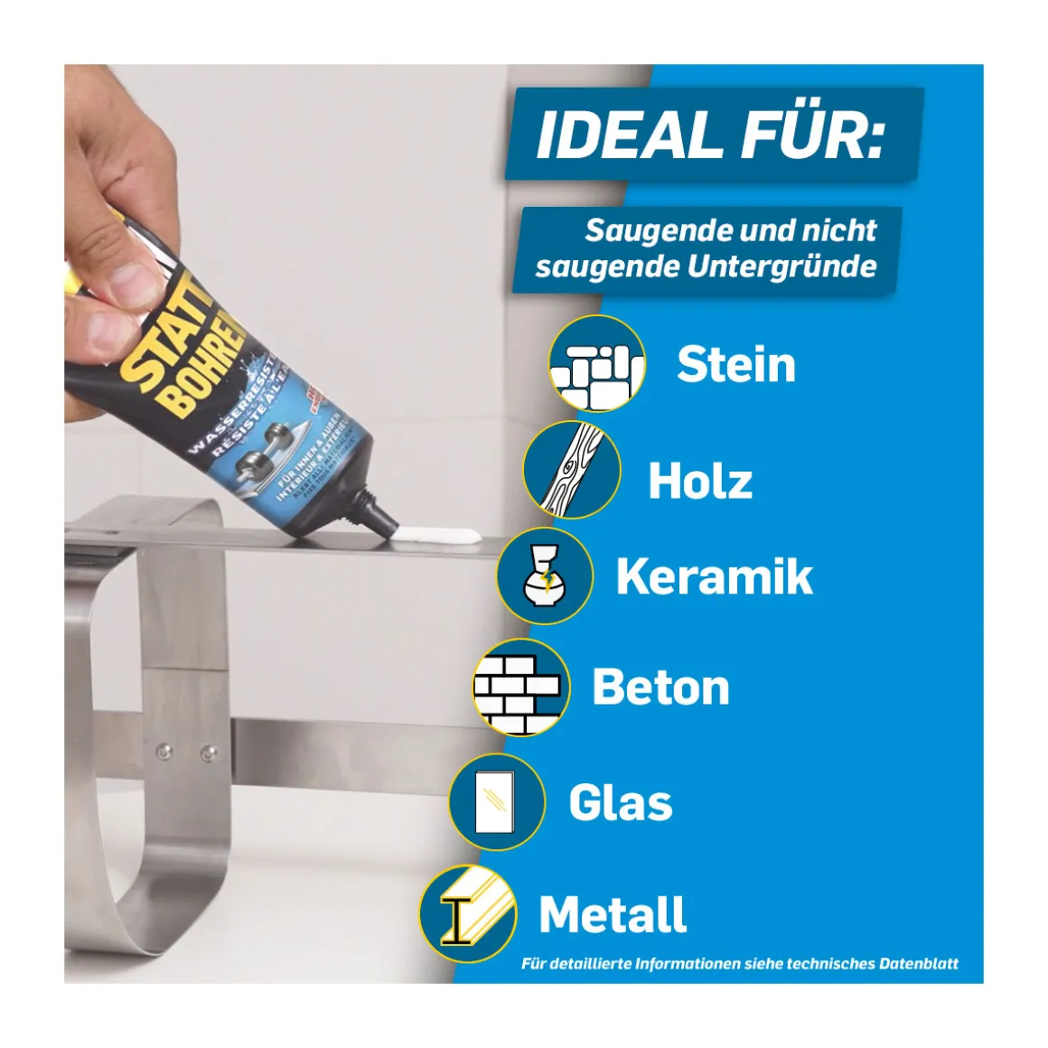 Pattex Montagekleber Kleben statt Bohren wasserresistent 340 ml