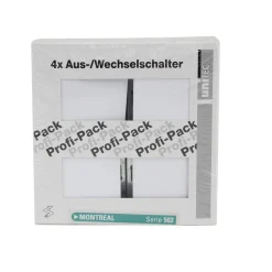 PROFI-PACK-SET Aus-/Wechselschalter Montreal ultraweiß Serie 502