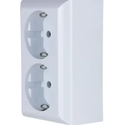 REV Ritter AP-Schalterprogramm PlanoLuxe weiß Steckdose 2-fach