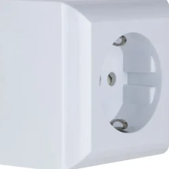 REV Ritter AP-Schalterprogramm PlanoLuxe weiß Steckdose mit Berührungsschutz