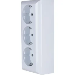 REV Ritter AP-Schalterprogramm PlanoLuxe weiß Steckdose 3-fach