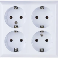 REV Ritter AP-Schalterprogramm PlanoLuxe weiß Steckdose 4-fach