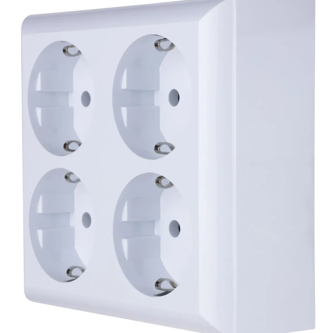 REV Ritter AP-Schalterprogramm PlanoLuxe weiß Steckdose 4-fach