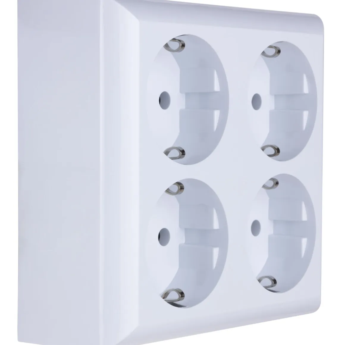 REV Ritter AP-Schalterprogramm PlanoLuxe weiß Steckdose 4-fach