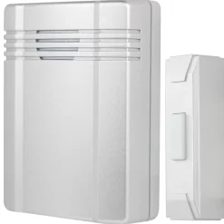 REV Ritter  Funk-Gong mit Taster kompakte Bauform 2-Klang 25m silber