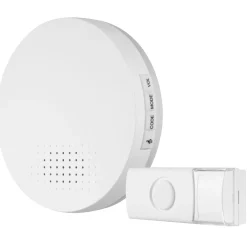 REV Ritter  Funk-Gong mit Taster runde Bauform 36 Melodien 100m weiß